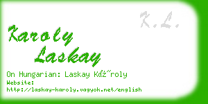 karoly laskay business card